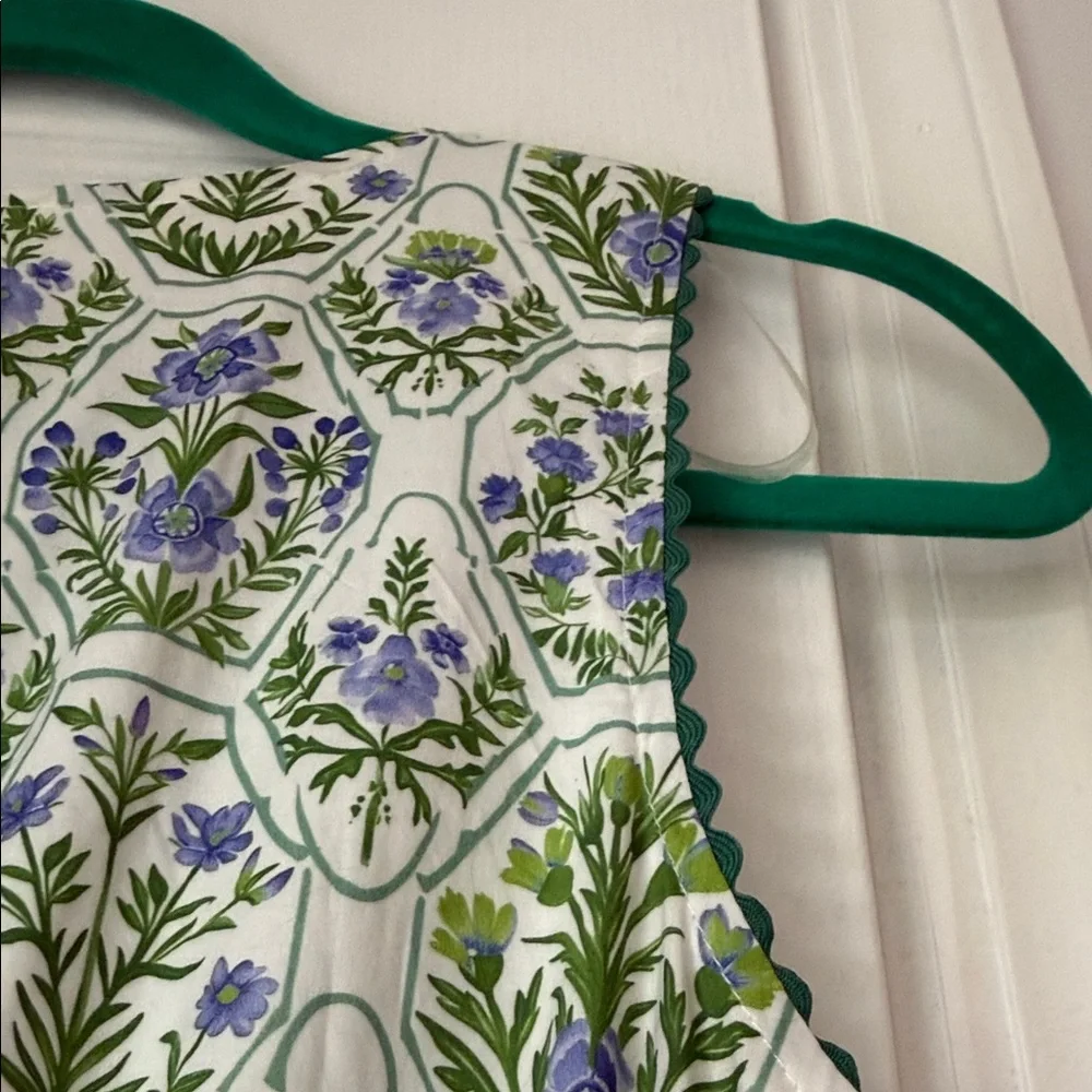 entro White Midi Dress with Blue and Green Floral Print - Picture 7 of 11